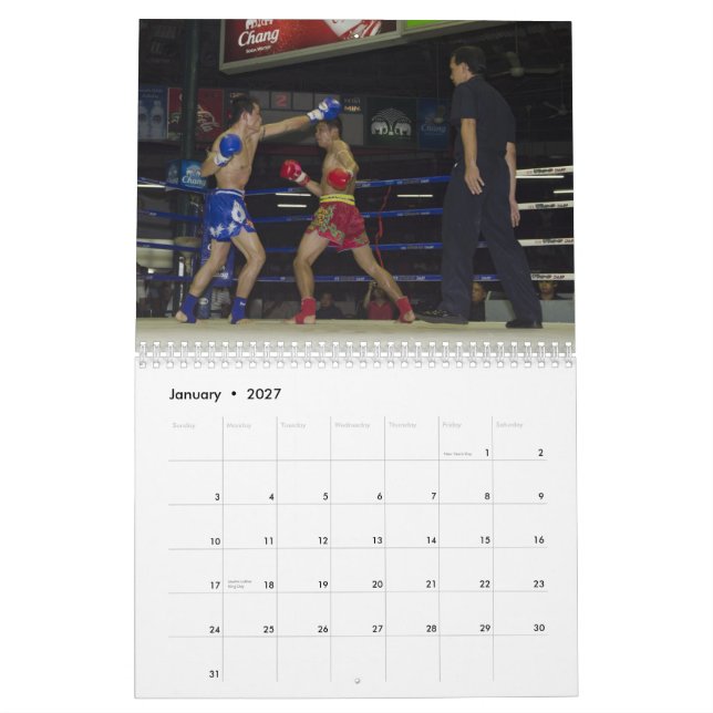 Muay thailändischer Kalender (Jan 2027)