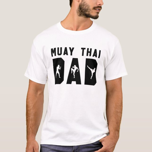 Muay thailändischer Vater lustiger MIXED MARTIAL T-Shirt (Vorderseite)