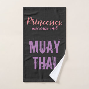 Muay thailändisches - Prinzessinnen und Einhörne Handtuch