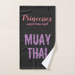 Muay thailändisches - Prinzessinnen und Einhörner Handtuch