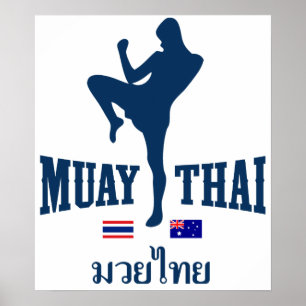 Muay thailändisches Thailand Australien Poster