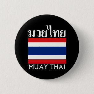 Muay thailändisches + Thailand-Flagge Button