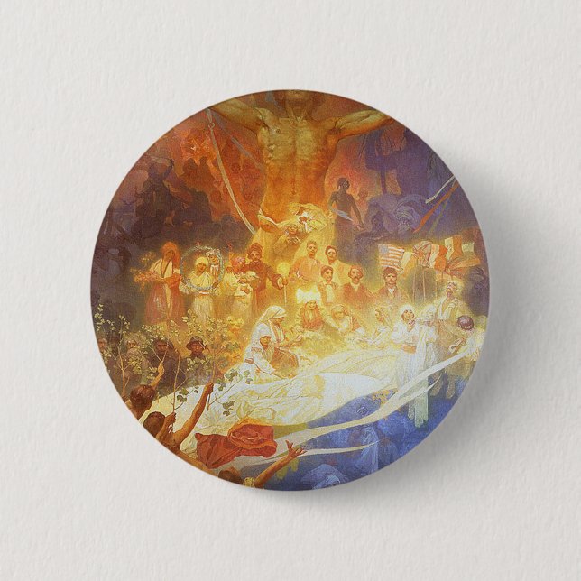 Mucha - Apotheose der Slawen Button (Vorderseite)