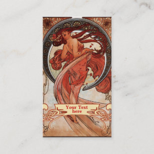 Mucha Art Nouveau - Art Deco Business Cards Visitenkarte