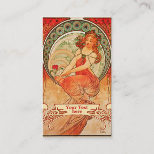 Mucha Art Nouveau - Art Deco Business Cards Visitenkarte