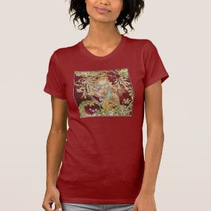 Mucha Art Nouveau: Frau mit Gänseblümchen T-Shirt