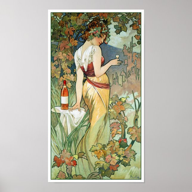 Mucha Art Nouveau Poster: Cognac Poster (Vorne)