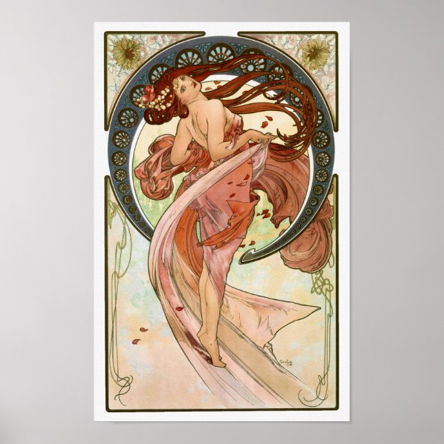 Mucha Art Nouveau Poster - Tanz (Vorne)