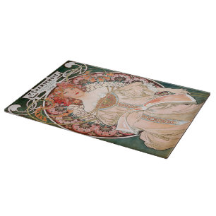 Mucha Art Nouveau Schneidbrett Schneidebrett