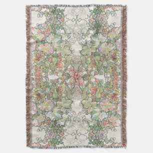 Mucha Art Nouveau Stockrosen-Wurfdecke Decke