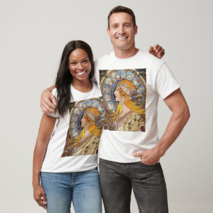Mucha Art Nouveau T - Shirt - Zodiac - La Plume