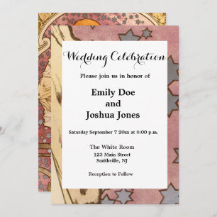 Mucha Art Nouveau Woman Beauty Einladung