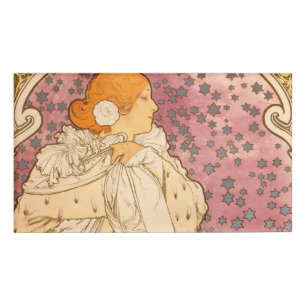 Mucha Art Nouveau Woman Beauty Namenschild