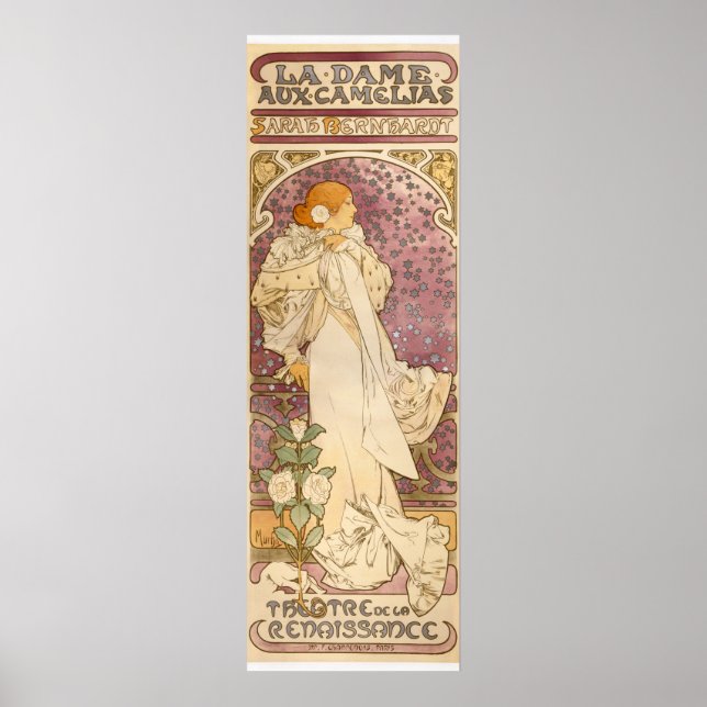 Mucha Art Nouveau Woman Beauty Poster (Vorne)
