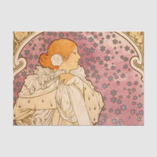 Mucha Art Nouveau Woman Beauty Seidenpapier