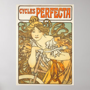Mucha Art Nouveau Woman Vintages französisches Pos Poster