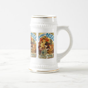 Mucha - Bieres De-La Maas (Bier des Musen) Bierglas