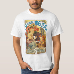 Mucha - Bieres de la Meuse (Bier der Maus) T-Shirt