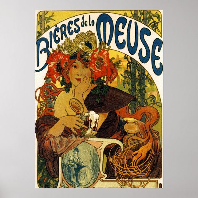 Mucha - Bieres De La Muse Poster (Vorne)