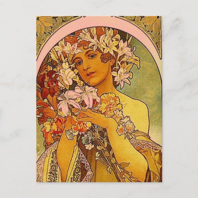 Mucha-Blume Postkarte (Vorderseite)