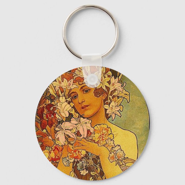 Mucha-Blume Schlüsselanhänger (Vorderseite)