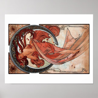 Mucha Dance Woman Tanzen Art Deco Poster