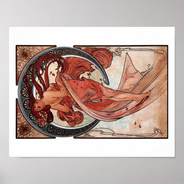 Mucha Dance Woman Tanzen Art Deco Poster (Vorne)