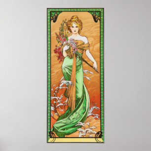 Mucha - Frühjahr Poster
