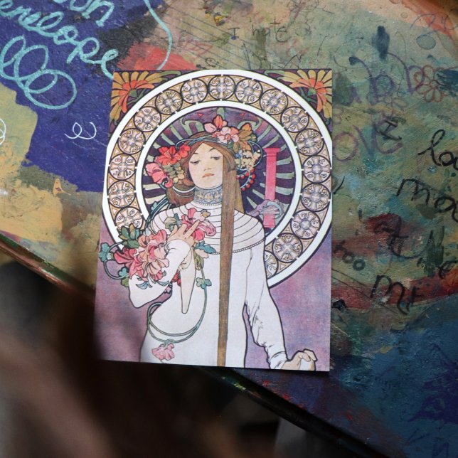 Mucha Goddess Postkarte (Von Creator hochgeladen)