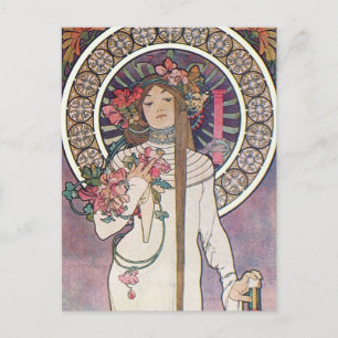 Mucha Goddess Postkarte