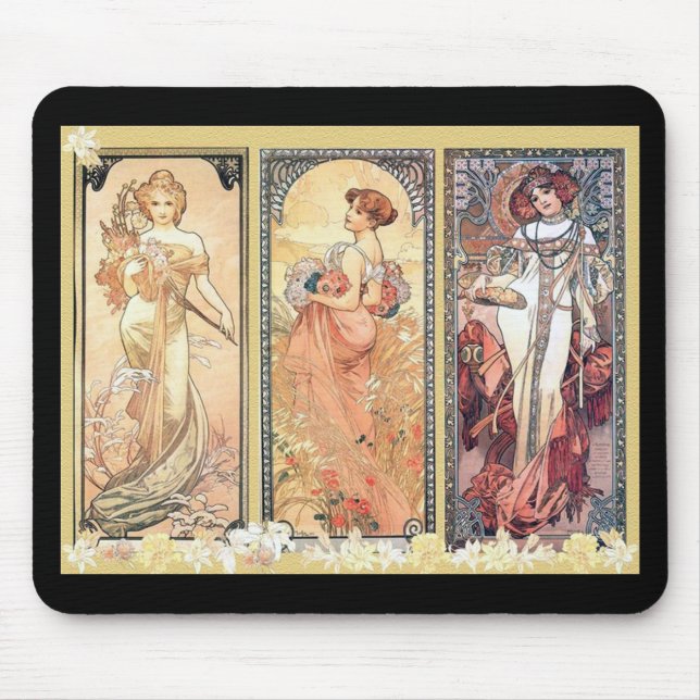 Mucha ~ Gremium von drei Mousepad (Vorne)