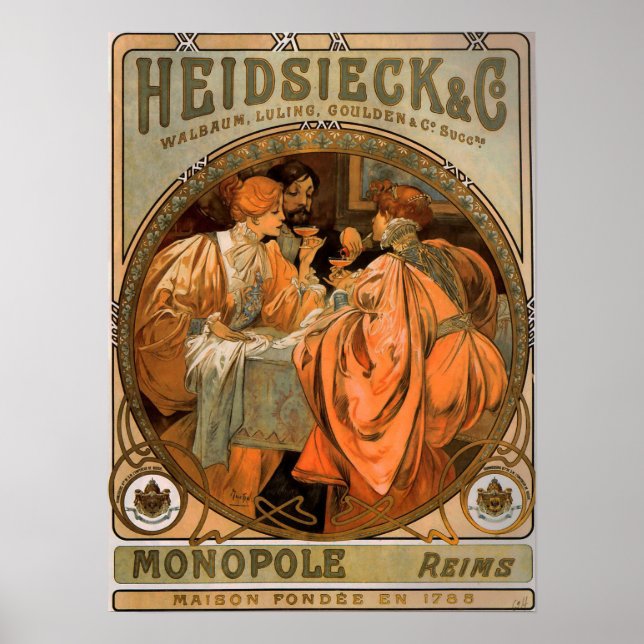 Mucha - Heidsieck and Co 1901 Poster (Vorne)