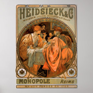 Mucha - Heidsieck Und Co 1901 Poster