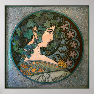 Mucha - Jugendstil Efeu Poster