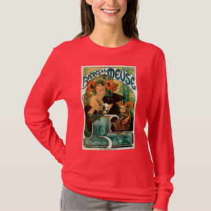 Mucha Kunst Nouveau: Bieres De-La Maas T-Shirt