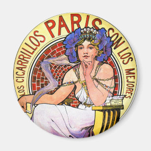 Mucha Kunst Nouveau Illustration Magnet