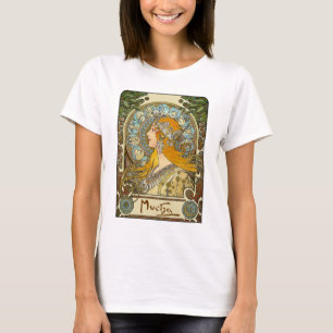 Mucha Kunst Nouveau T - Shirt - Tierkreis -