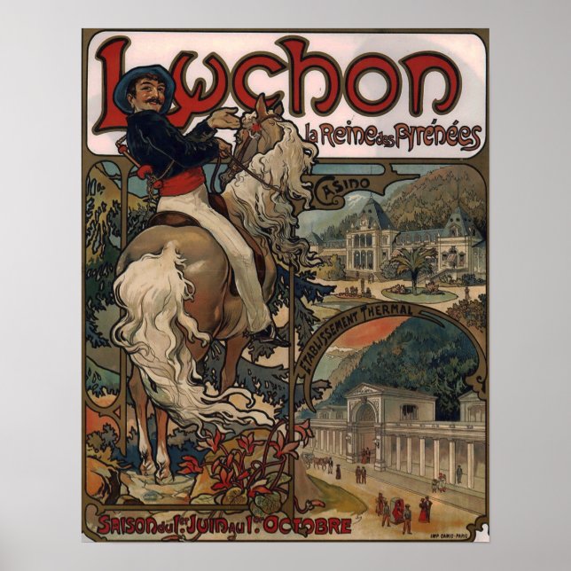 Mucha - Luchon 1895 Poster (Vorne)