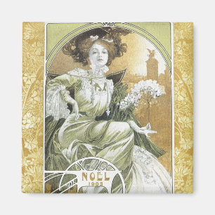 Mucha Magnet: Alphonse Mucha - Kunst Nouveau Magnet