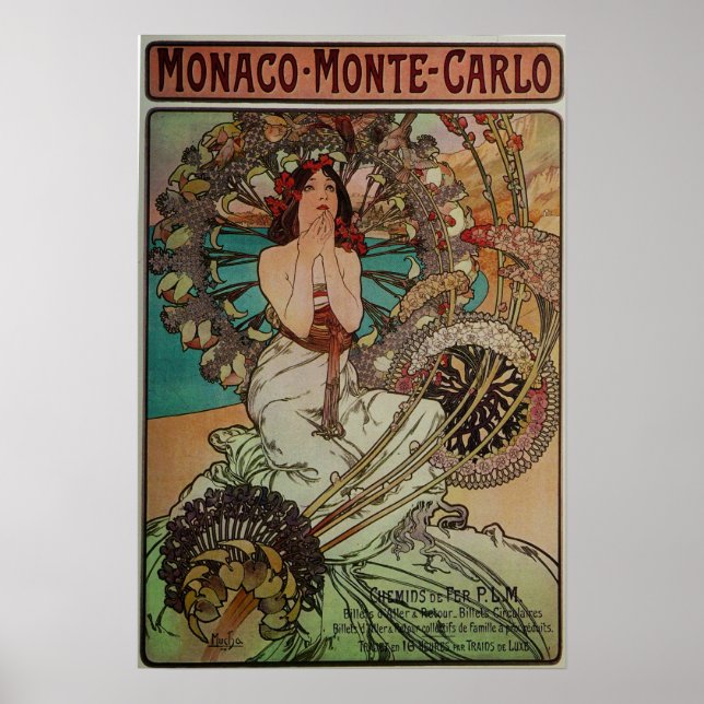 Mucha - Monaco Monte Carlo Poster (Vorne)