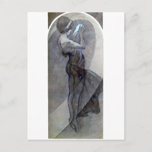 Mucha Nouveau Deko Postkarte