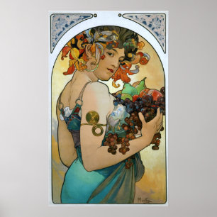 Mucha - Obst Poster