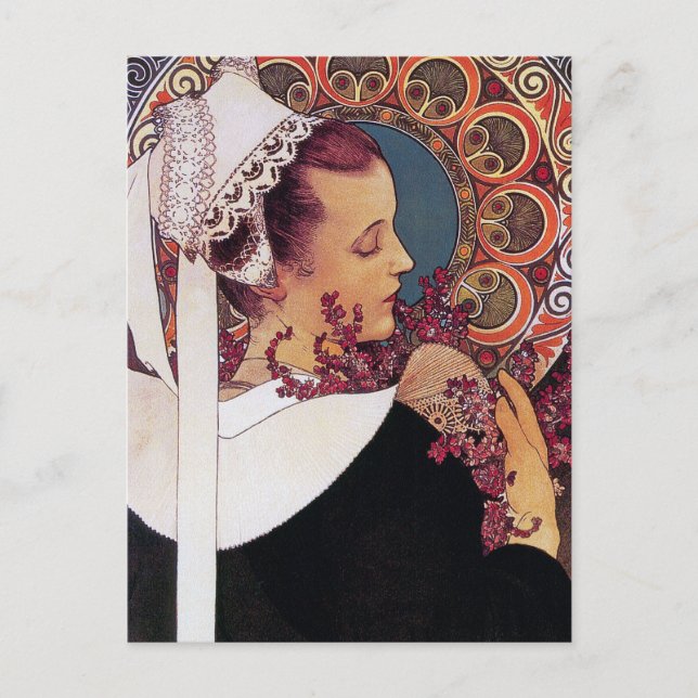 Mucha Postcard: Alphonse Mucha - Jugendstil Postkarte (Vorderseite)