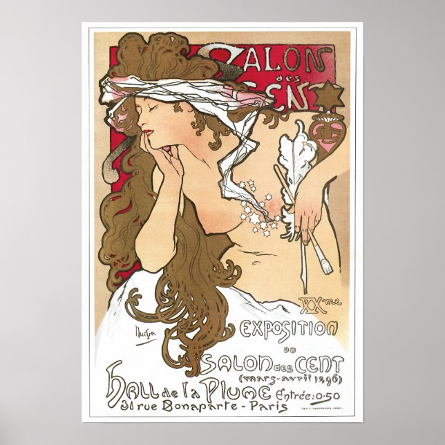 Mucha Poster: Salon des Cent Poster (Vorne)