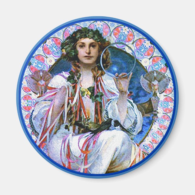 Mucha - Slavia - Secession Magnet (Vorne)