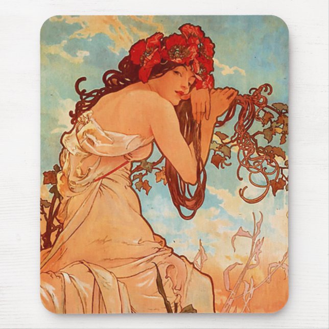 Mucha Sommer Mousepad (Vorne)