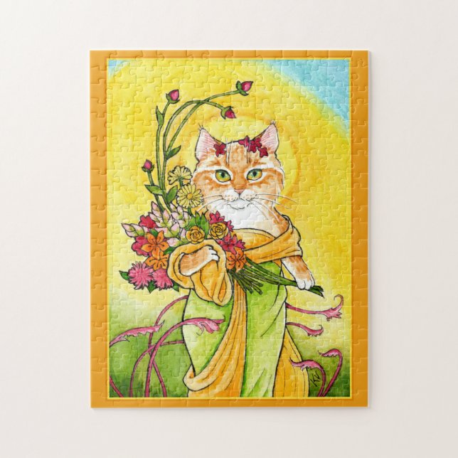 Mucha Spring Cat Spoof Puzzle (Vertikal)