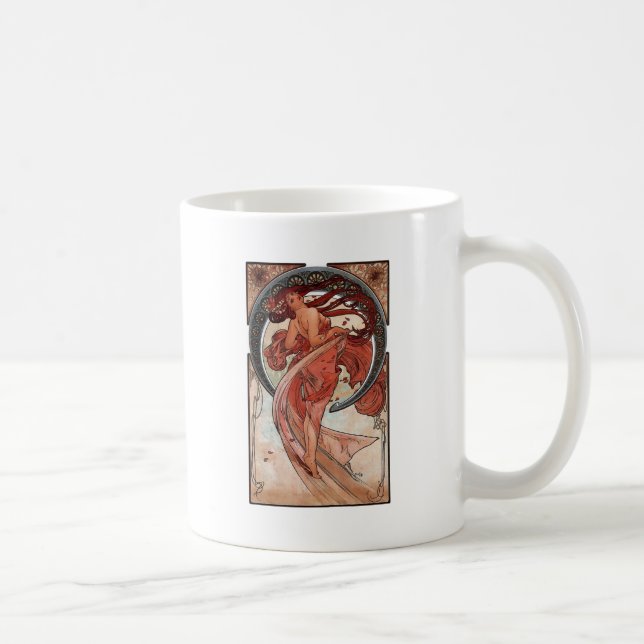 Mucha Tanzkunst-Dekodame Tasse (Rechts)