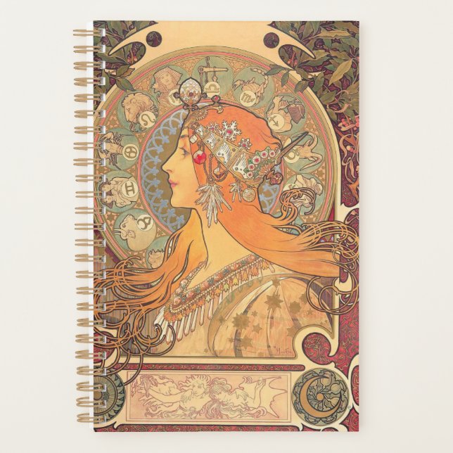 Mucha Themed Design Planer (Vorderseite)