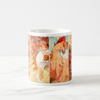 Mucha vier Reihen der Jahreszeiten ursprüngliche Kaffeetasse